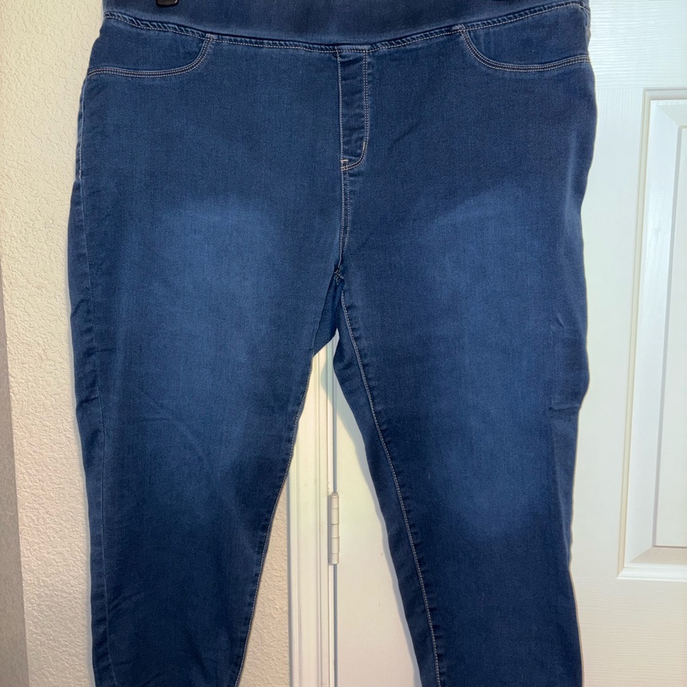 Avenue Women's Classic Pull-On Skinny Jeans